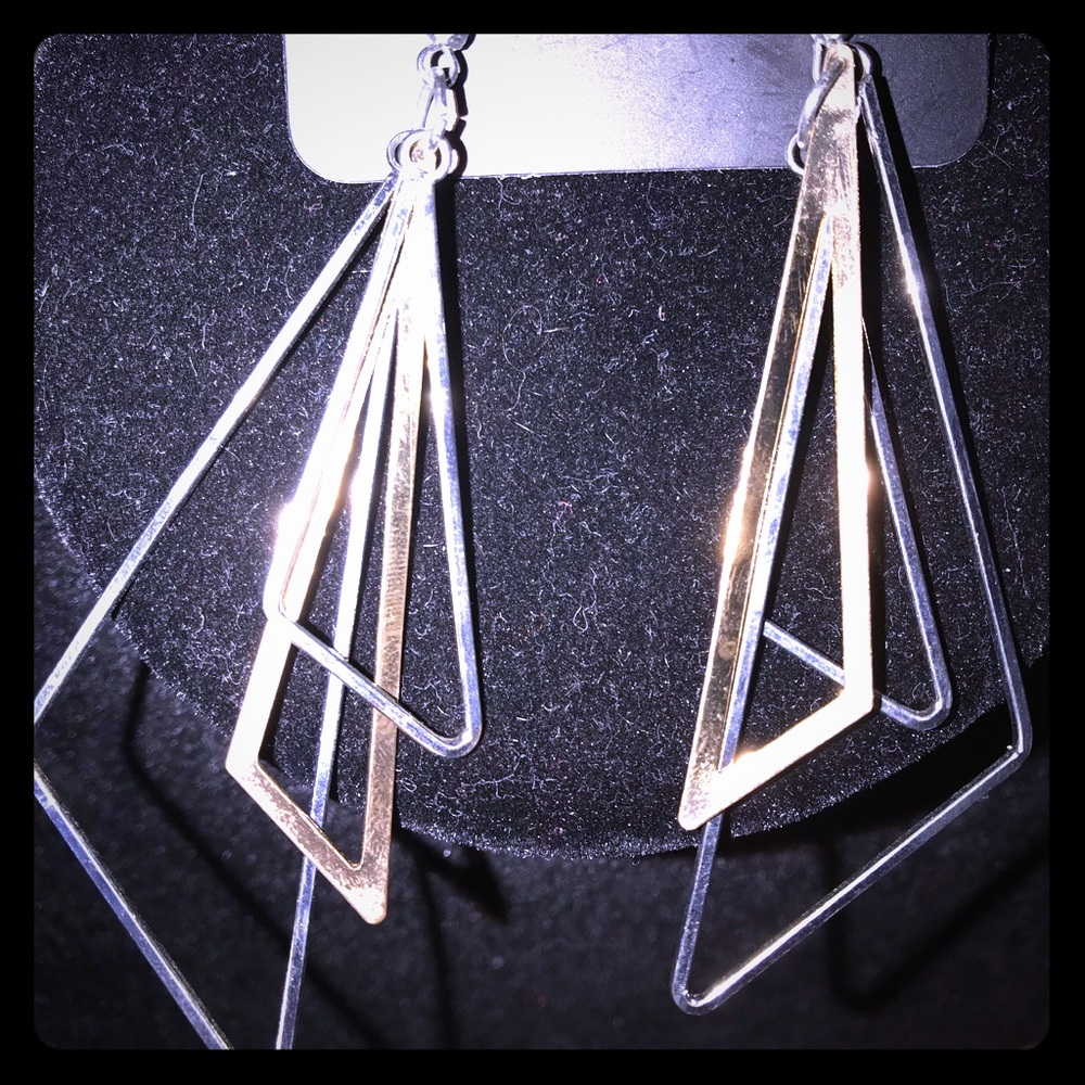 Multi Tone Abstact Dangle Earings